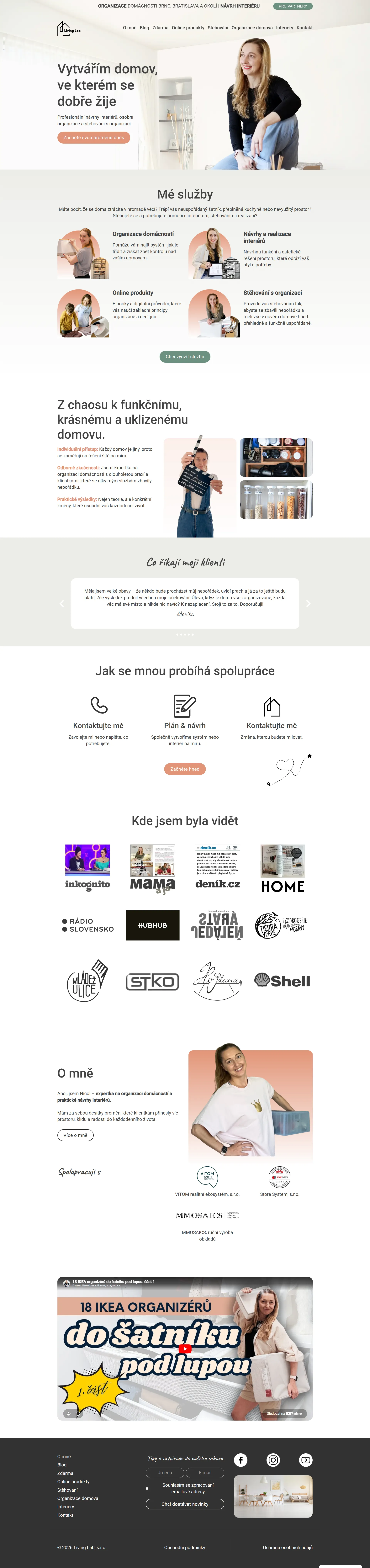 Elegant web design - naše reference - Living Lab