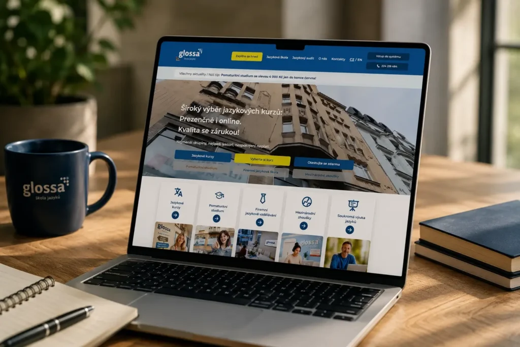 Elegant web design - naše reference - Glossa