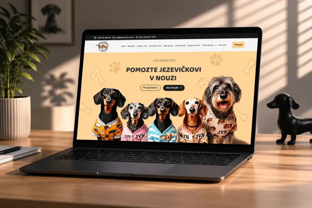 Elegant web design - naše reference - Jezevčíci v nouzi