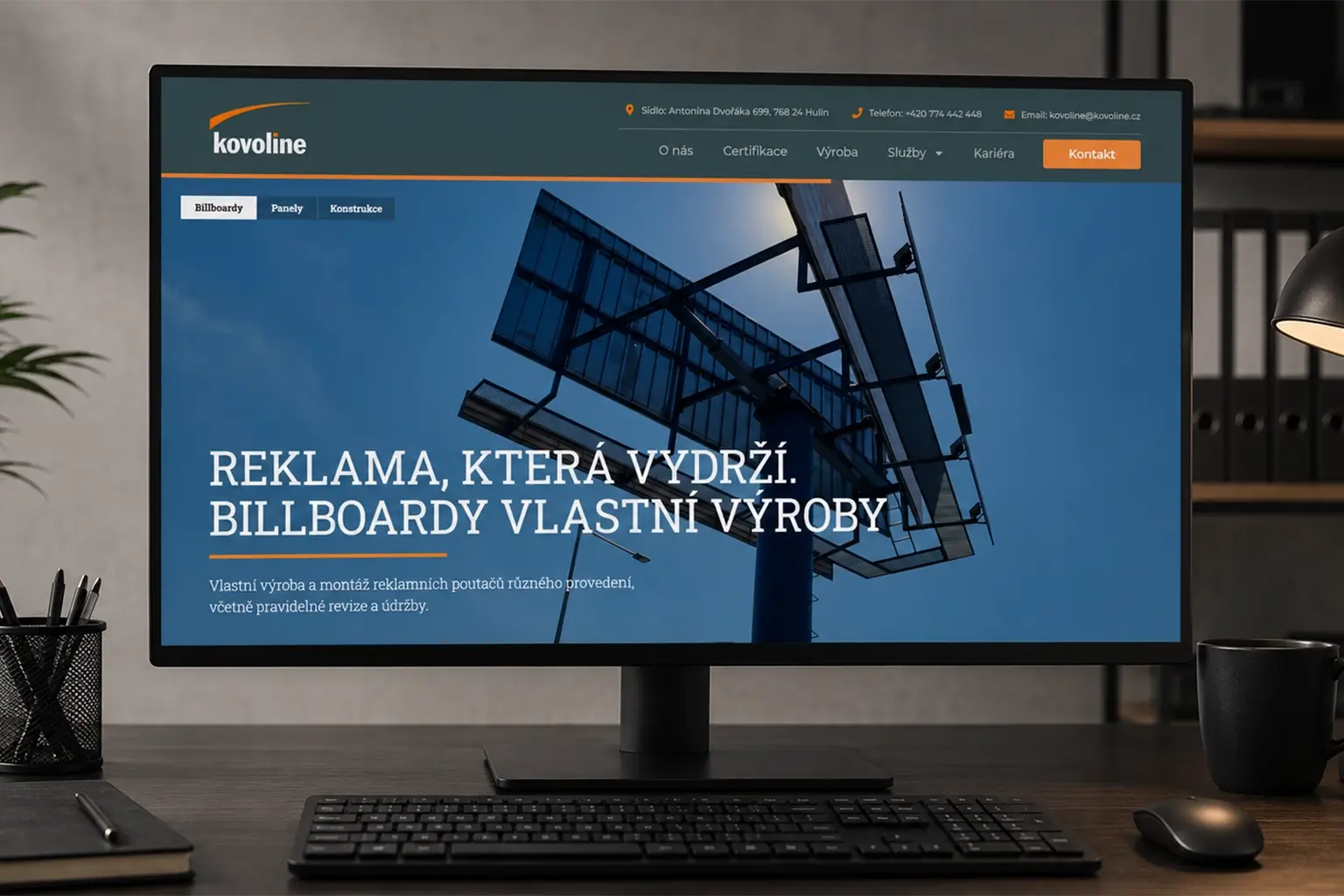 Elegant web design - naše reference - Kovoline