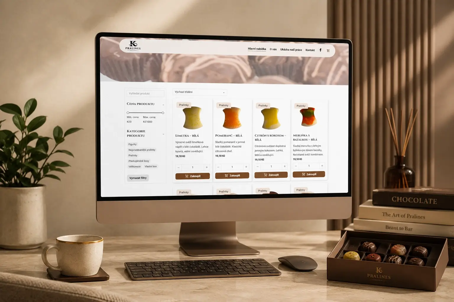 Elegant web design - naše reference - K Pralines