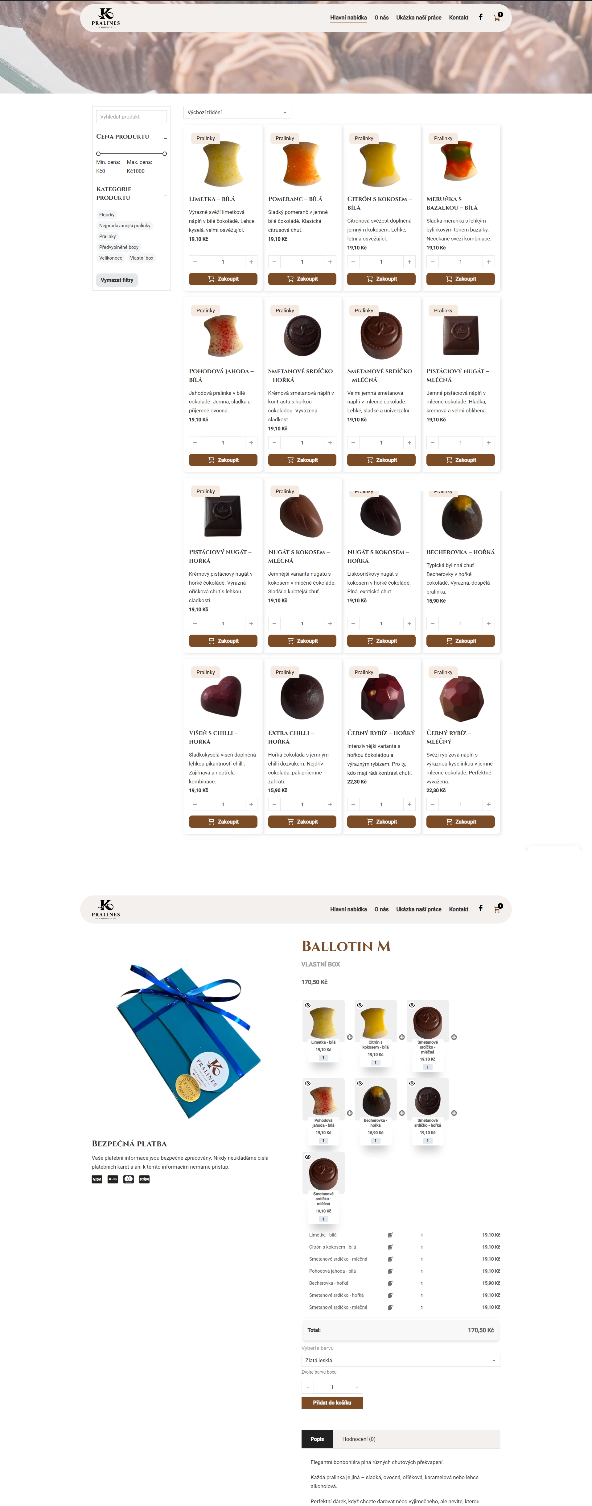 Elegant web design - naše reference - Pralines